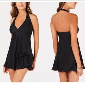 💥 NWT Island Escape Maui Ruched Ruffled Swim Dress
